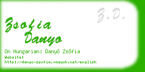 zsofia danyo business card
